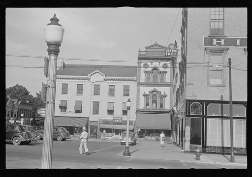 Business district of Urbana, Ohio