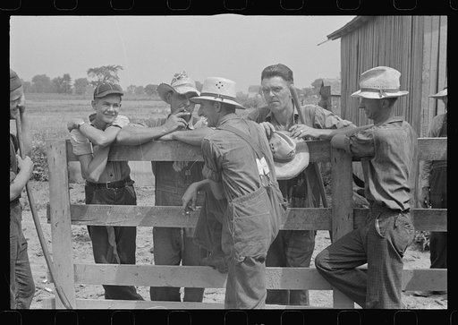 Members of threshing crew, central Ohio