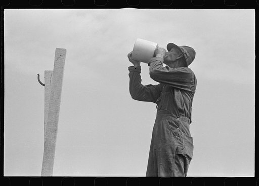 Untitled photo, possibly related to: Members of threshing crew, central Ohio