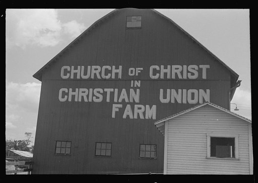 Untitled photo, possibly related to: Barn advertising on Route 40, central Ohio (see general caption)