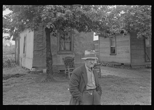 Dweller in Circleville's "Hooverville," central Ohio (see general caption