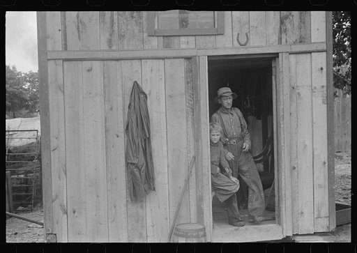 Dwellers in Circleville's "Hooverville," central Ohio (see general caption)
