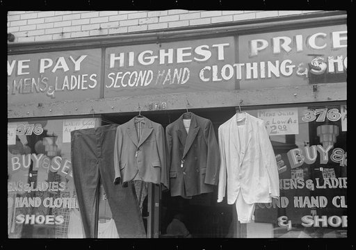 Untitled photo, possibly related to: Secondhand clothing store, Columbus, Ohio