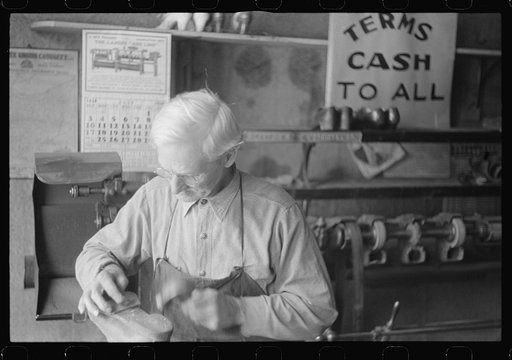 Untitled photo, possibly related to: Shoemaker in Plain City, Ohio