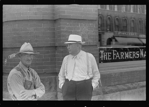 Untitled photo, possibly related to: Farmer and banker, Plain City, Ohio