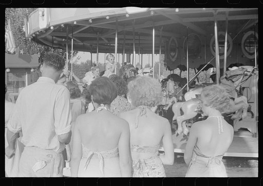 Scene at Buckeye Lake Amusement Park, near Columbus, Ohio (see general caption)