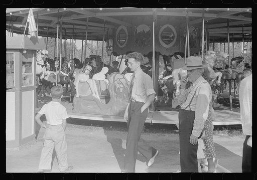 Scene at Buckeye Lake Amusement Park, near Columbus, Ohio (see general caption)