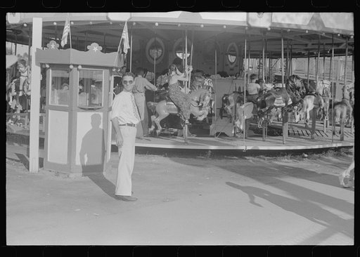 Untitled photo, possibly related to: Scene at Buckeye Lake Amusement Park, near Columbus, Ohio (see general caption)