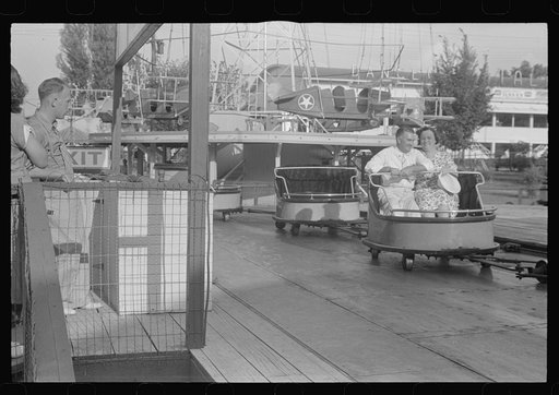 Scene at Buckeye Lake Amusement Park, near Columbus, Ohio (see general caption)