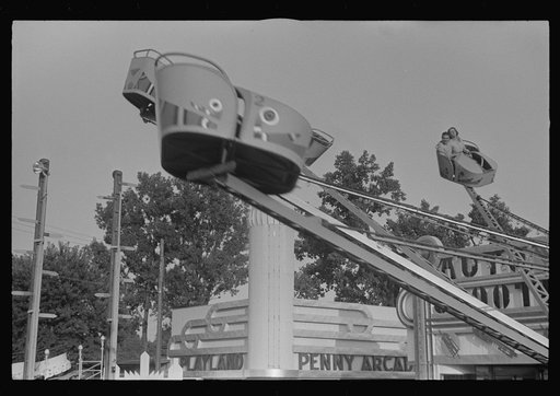 Scene at Buckeye Lake Amusement Park, near Columbus, Ohio (see general caption)
