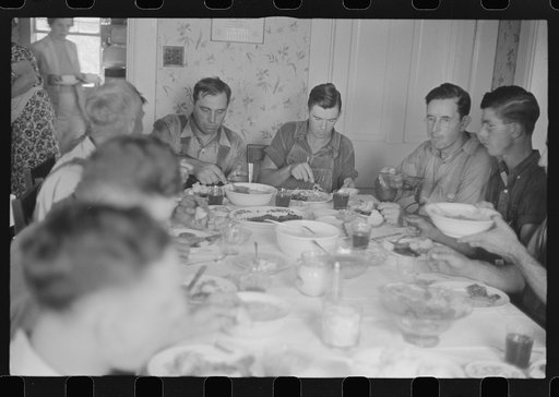 Dinner time during wheat harvest, central Ohio
