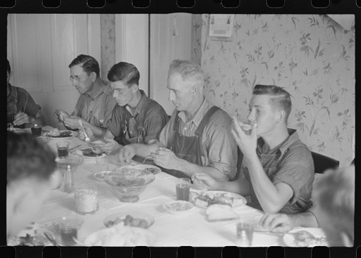 Dinner during wheat harvest time, central Ohio