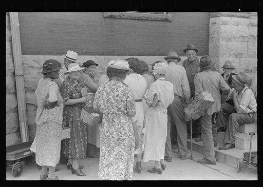 Outside relief station, Urbana, Ohio