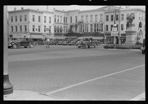 Untitled photo, possibly related to: Business district of Urbana, Ohio