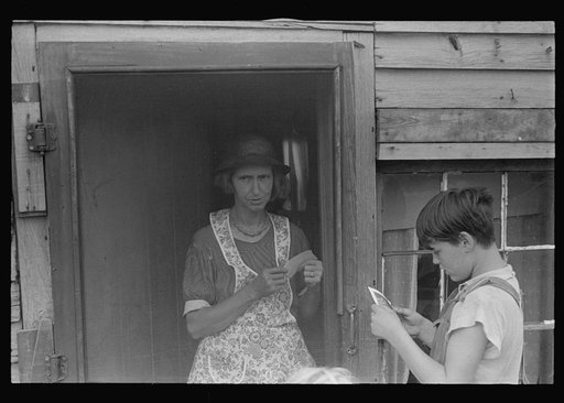 Untitled photo, possibly related to: Family on relief near Urbana, Ohio