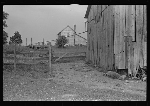 Detail of old barn on Route 40 central Ohio (see general caption)