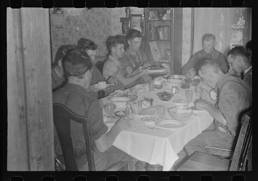 Dinner time during wheat harvest, central Ohio
