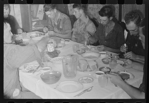 Dinner during wheat harvest time, central Ohio