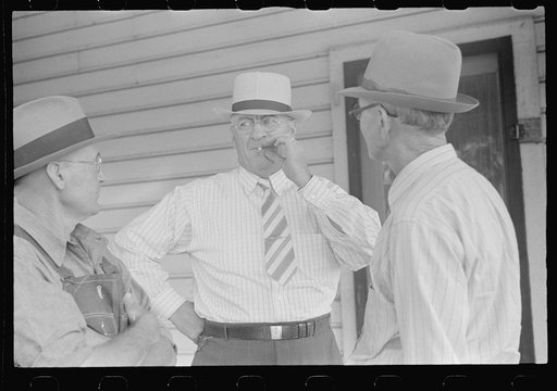 Spectators at farmland auction, New Carlisle [i.e. Marysville], Ohio