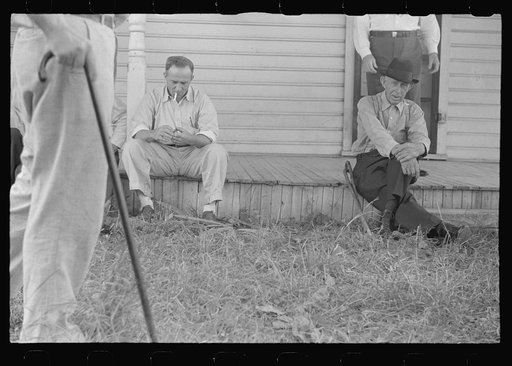 Waiting for the farm auction to begin, New Carlisle [i.e. Marysville], Ohio