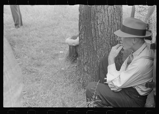 Waiting for the farm auction to begin, New Carlisle [i.e. Marysville], Ohio
