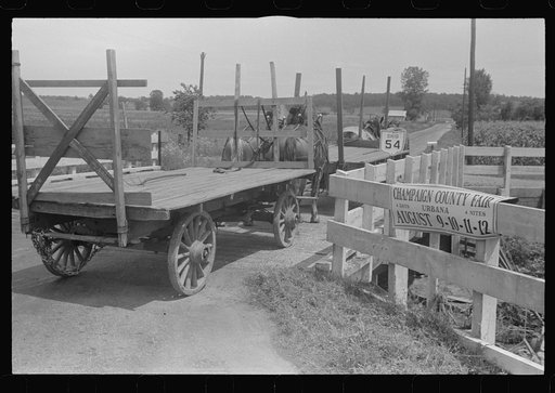 Hayracks on Route 54, Central Ohio