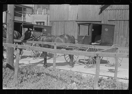 Untitled photo, possibly related to: Amish wagon, Plain City, Ohio