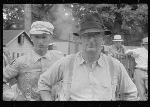 Jockey and spectators at county fair in central Ohio
