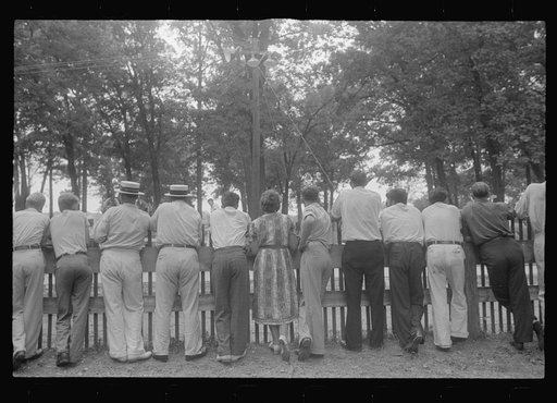 Spectators at county fair in central Ohio