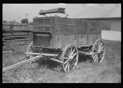 Farm wagon at public auction, central Ohio