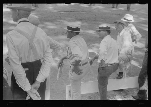 Untitled photo, possibly related to: Spectators at county fair, central Ohio