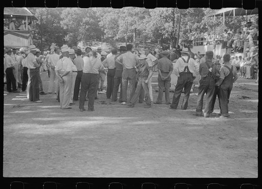Spectators at county fair in central Ohio