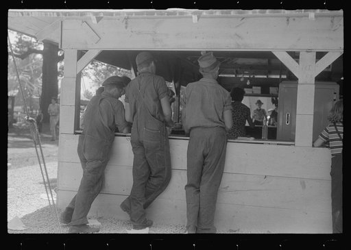 Untitled photo, possibly related to: Refreshment stand at county fair, central Ohio