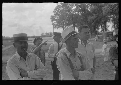 Untitled photo, possibly related to: Spectators at county fair, central Ohio