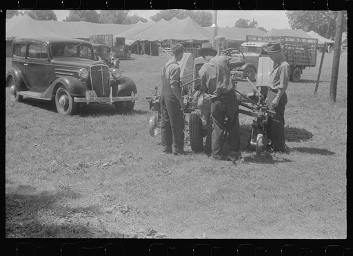 Tractor on display at county fair, central Ohio