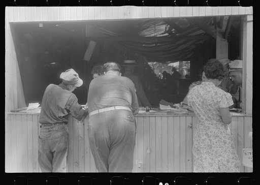 Untitled photo, possibly related to: Refreshment stand at county fair, central Ohio