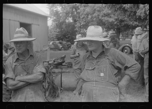 Farmers at public auction, central Ohio