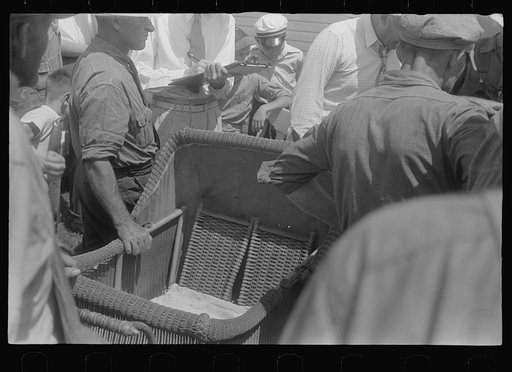 Untitled photo, possibly related to: Spectators at public auction, central Ohio