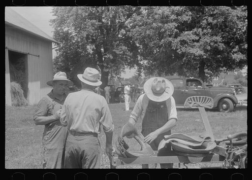 Farmers at public auction in central Ohio
