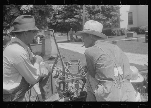 Untitled photo, possibly related to: Farmers at public auction, central Ohio