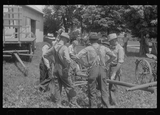 Farmers at public auction, central Ohio