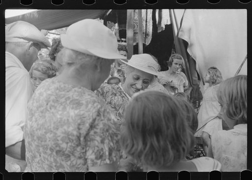 Untitled photo, possibly related to: Spectators at county fair, central Ohio