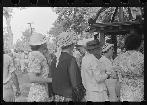 Untitled photo, possibly related to: Spectators at county fair, central Ohio