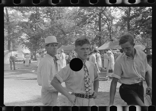 Untitled photo, possibly related to: Spectators at county fair, central Ohio