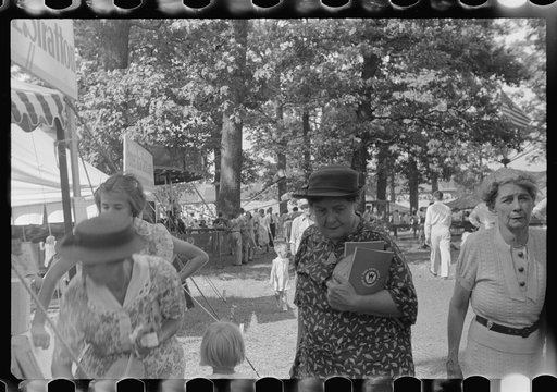 Spectators at county fair, central Ohio