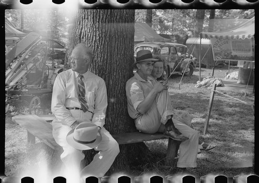 Untitled photo, possibly related to: Spectators at county fair, central Ohio