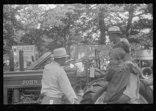 Untitled photo, possibly related to: Spectator at county fair, central Ohio