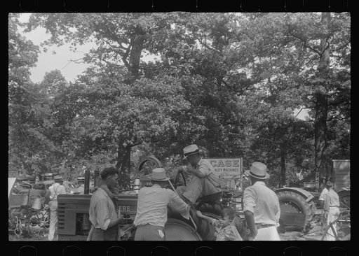 Untitled photo, possibly related to: Spectator at county fair, central Ohio