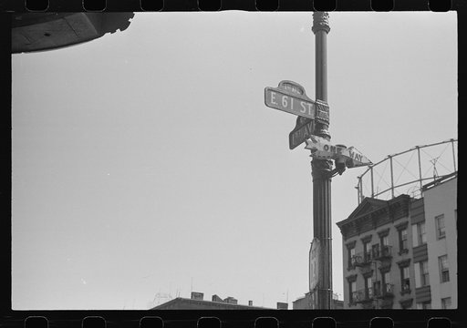 New York, New York. 61st Street between 1st and 3rd Avenues. Street sign