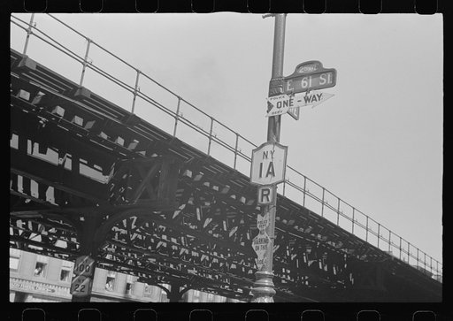 Untitled photo, possibly related to: New York, New York. 61st Street between 1st and 3rd Avenues. Street signs